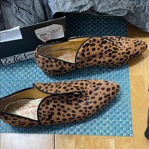 Walter Steiger leopard print flat slip on